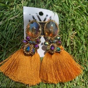Earrings tassel, aretes artesanales